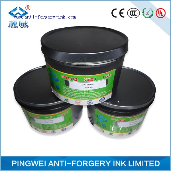 Green to invisible absorption ink for offset printing