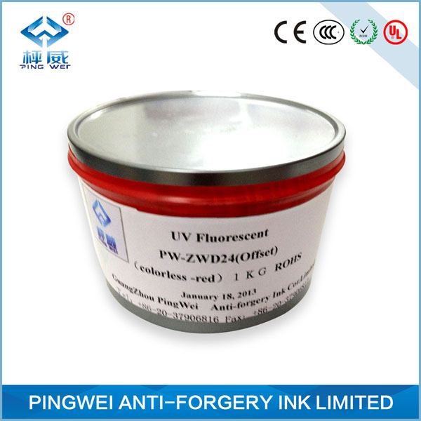 Blue to red UV Fluorescent Ink for screen printing