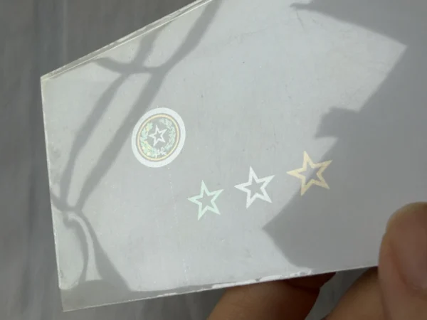 Custom PET Optical Variable Security Card  OVI Anti-counterfeiting Base Card