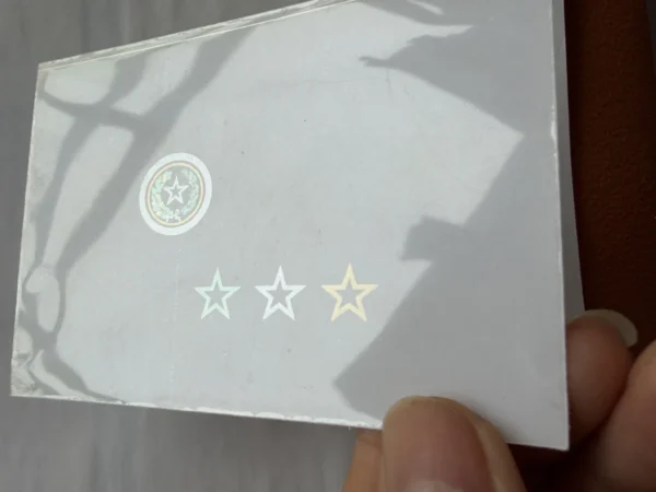 Iridescent Multi Angle OVI PET Sheet Custom Fine Emblem Anti Counterfeit Material