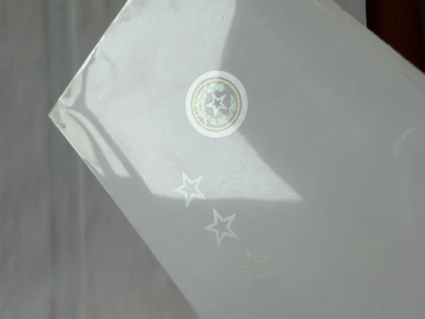 Iridescent Multi Angle OVI PET Sheet Custom Fine Emblem Anti Counterfeit Material