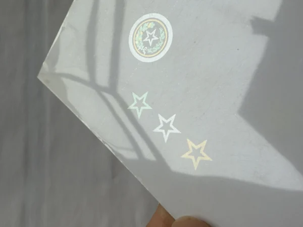 Iridescent Multi Angle OVI PET Sheet Custom Fine Emblem Anti Counterfeit Material