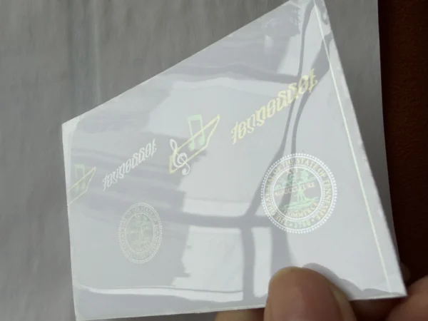 Multi Color Split OVI PET Film for Custom State Themed Security Printing