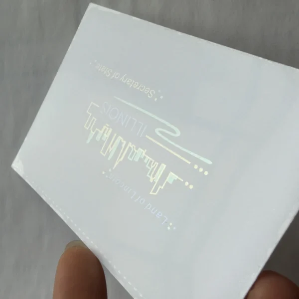 State Pattern OVI Holographic Lamination Film for PET Cards & Security Applications